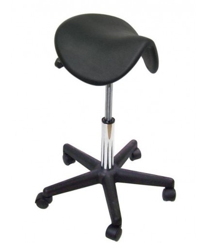 Tabouret Selle pony NOIR - Piétement plastique