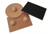 Plateau d'Equilibre bois rectangulaire - 2 boules - 30 x 42cm Plateau d'Equilibre bois rectangulaire - 2 boules - 30 x 42cm