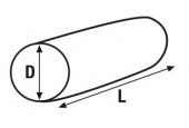 Coussin Cylindrique diamètre 10cm - Coloris au choix - Nuancier GINKGO