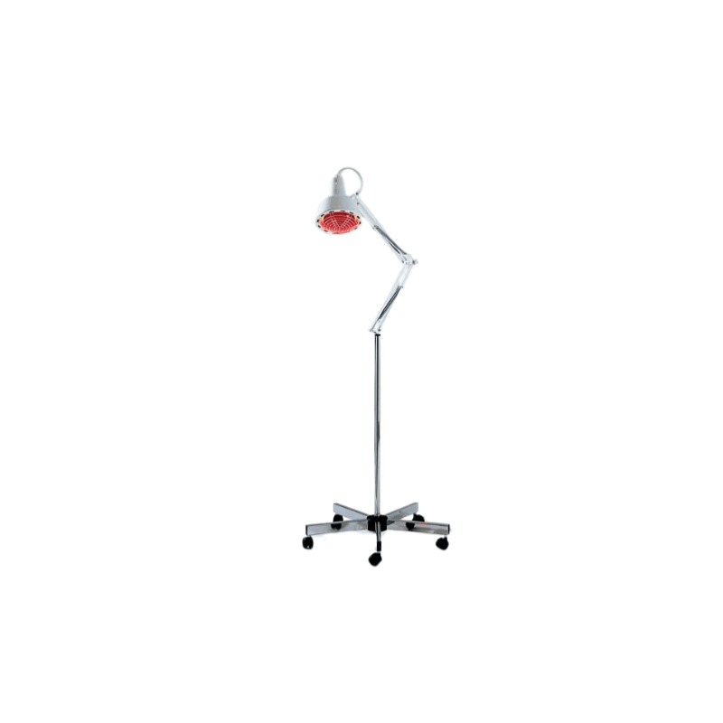 Lampe infrarouge à ampoule sur pied roulant - 250 W - Bras articulé