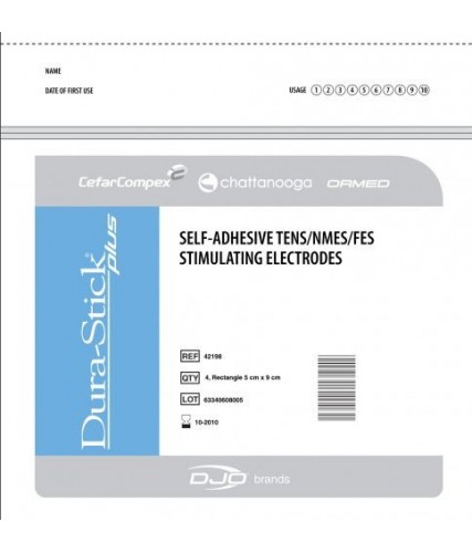 Electrodes filaires carrées DURA-STICK PLUS - CHATTANOOGA - 50x50 mm