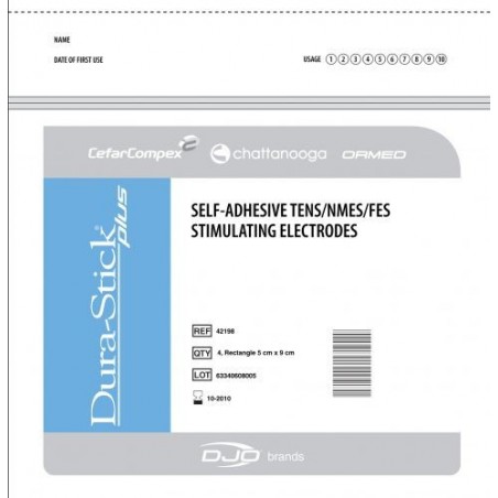 Electrodes filaires carrées DURA-STICK PLUS - CHATTANOOGA - 50x50 mm