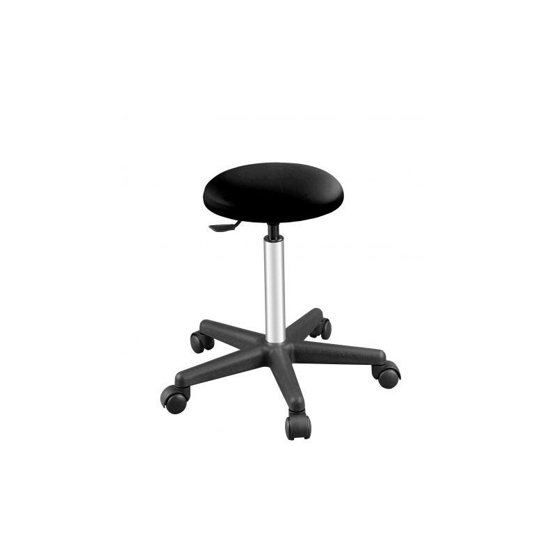 Tabouret Sellerie ronde tendue NOIR - Piètement plastique