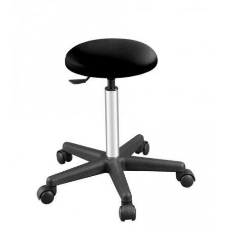 Tabouret Sellerie ronde tendue NOIR - Piètement plastique