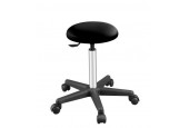 Tabouret Sellerie ronde tendue NOIR - Piètement plastique