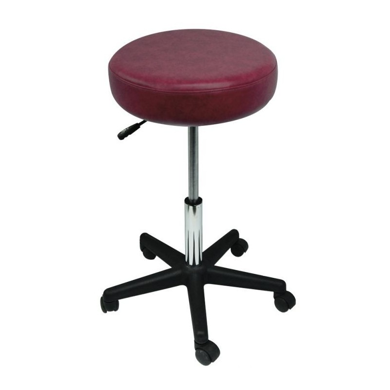 Tabouret Sellerie ronde cousue - Piètement plastique