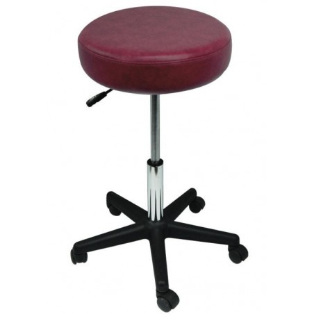 Tabouret Sellerie ronde cousue - Piètement plastique