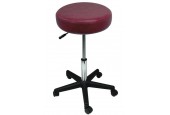 Tabouret Sellerie ronde cousue - Piètement plastique